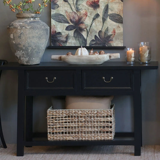 Chic Antique Marseille Sidobord 150x40 cm, Svart