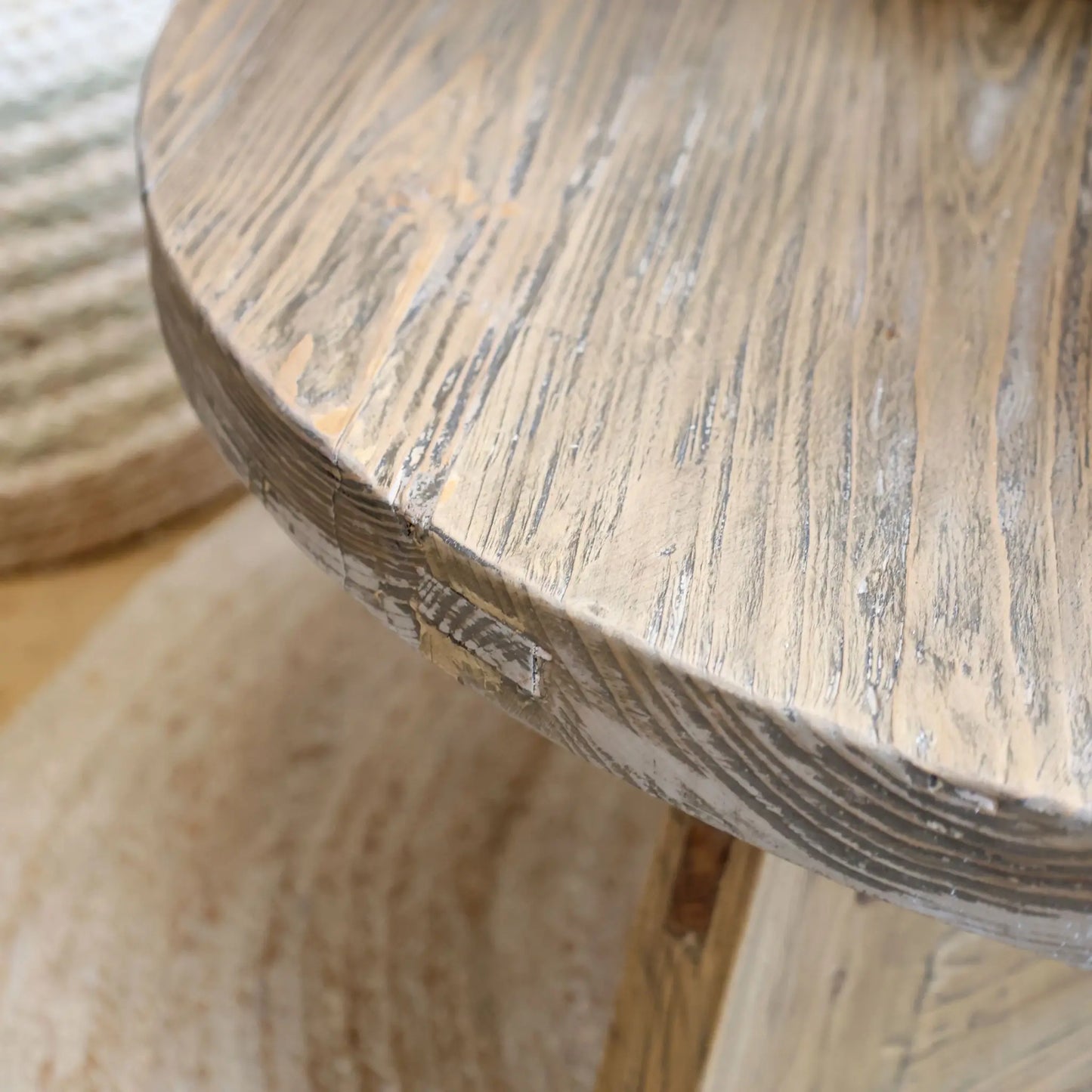 Chic Antique Soffbord Ø90 cm, Natur