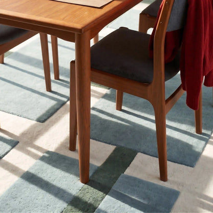 Deco Nord Aura Ullmatta 170x240 cm, Ivory/blue/green