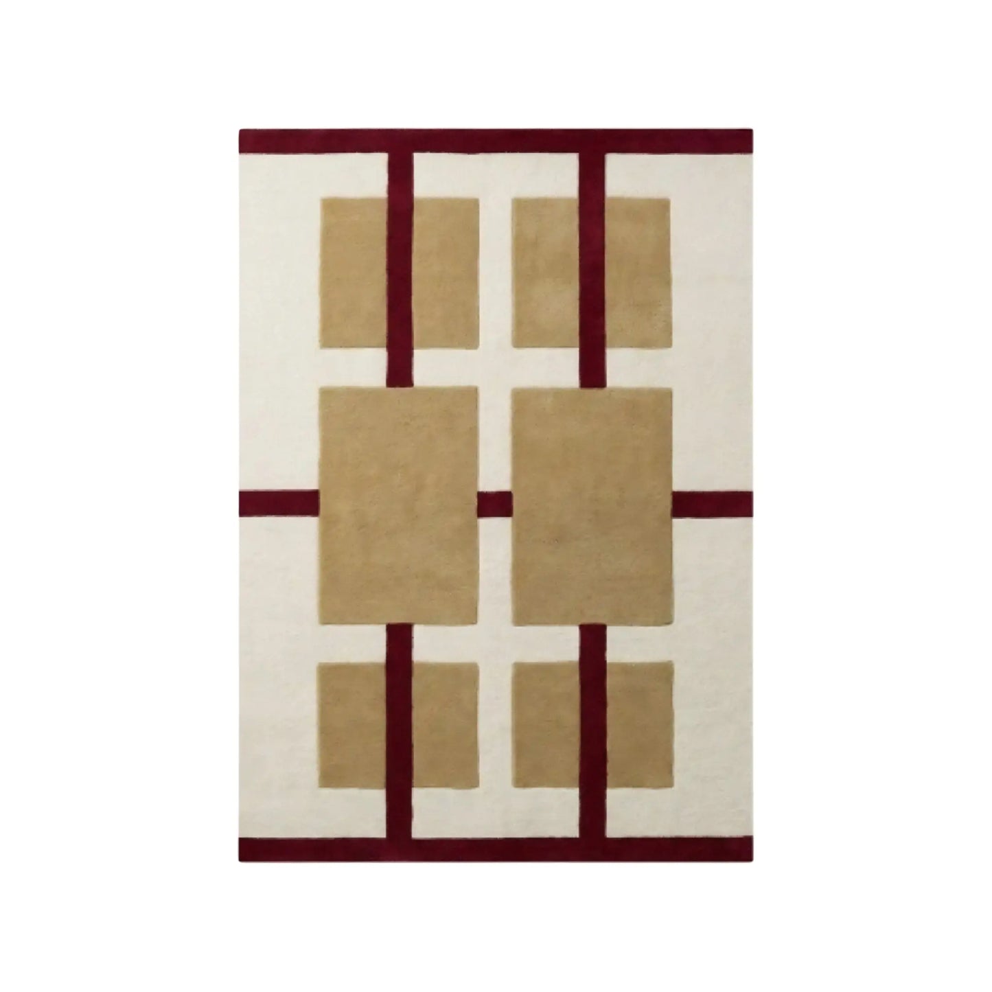 Deco Nord Aura Ullmatta 170x240 cm, Ivory/red/yellow