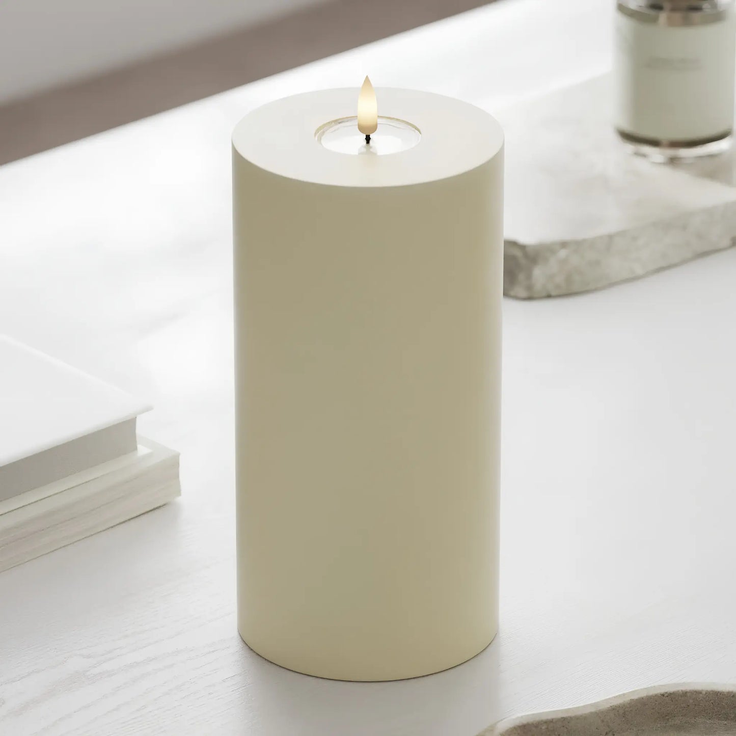 Deluxehomeart LED Blockljus 10x20 cm, Cream