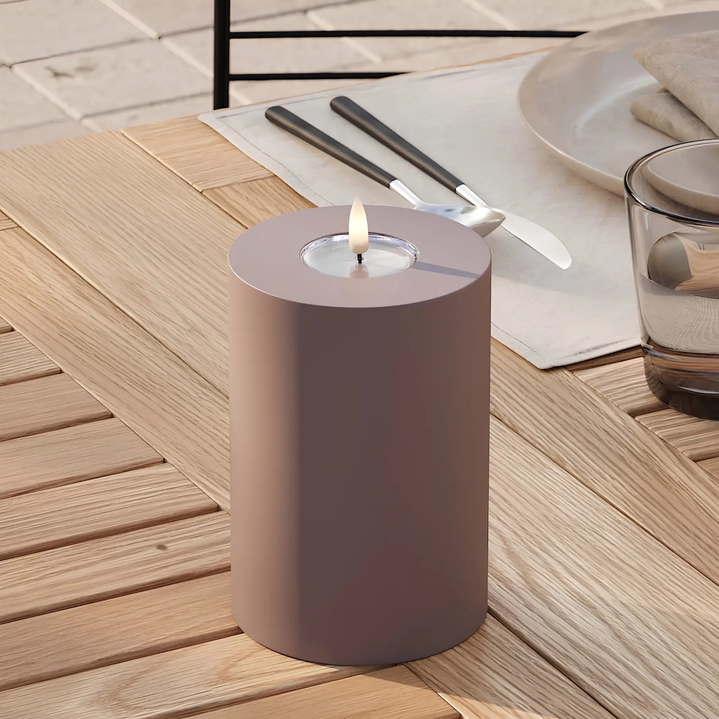 Deluxehomeart LED Blockljus Utomhus 10x15 cm, Mocca