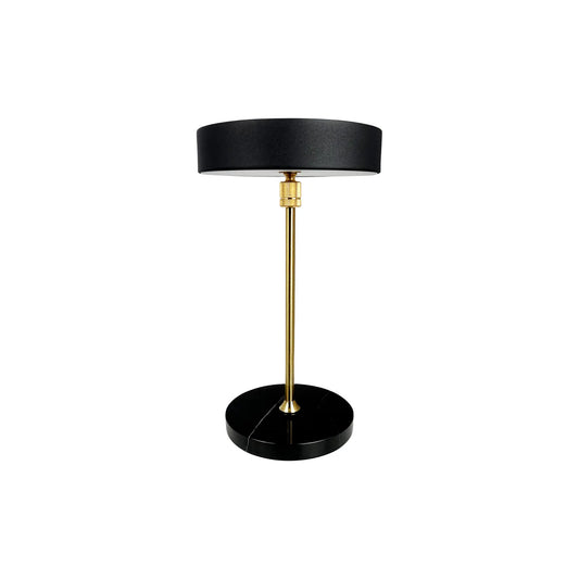 Dyberg Larsen Moonlight Bordslampa LED Laddningsbar, Svart/Mässing/Marmor
