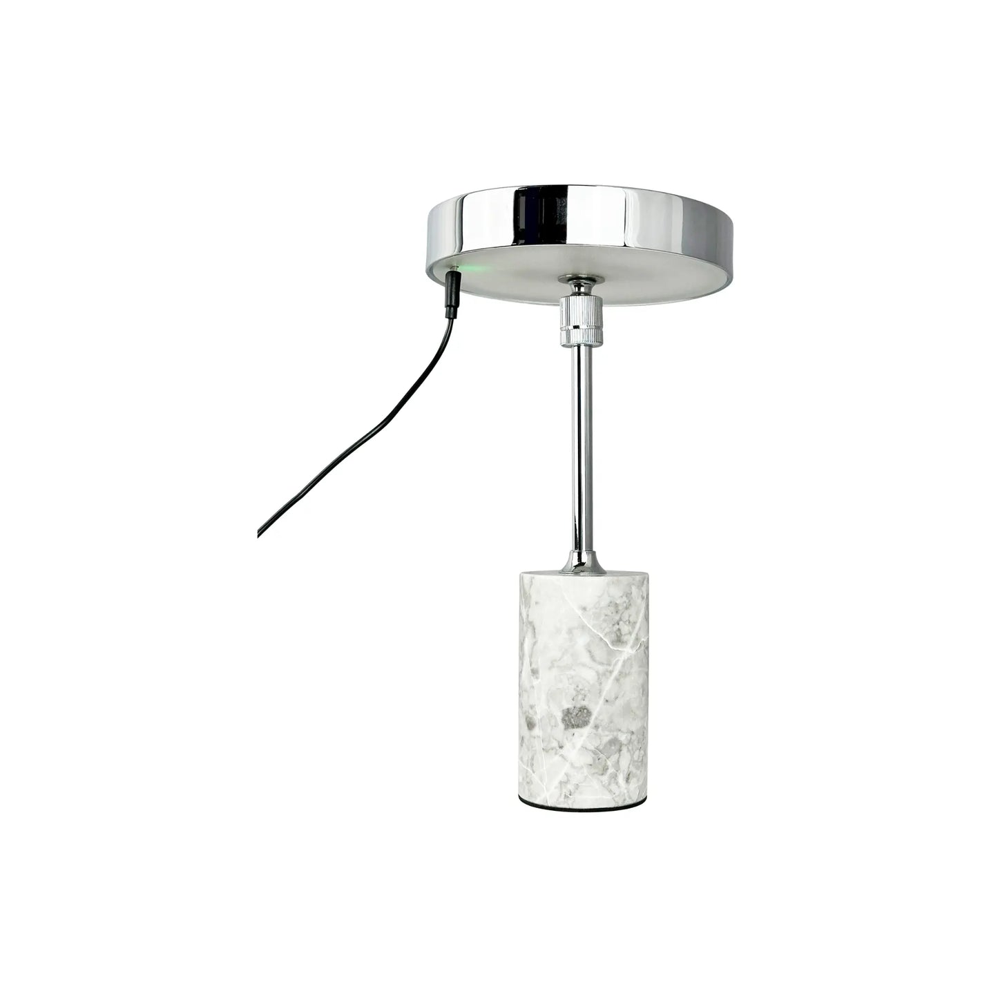 Dyberg Larsen Starlight Bordslampa LED Laddningsbar, Krom/Grå marmor