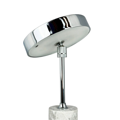 Dyberg Larsen Starlight Bordslampa LED Laddningsbar, Krom/Grå marmor