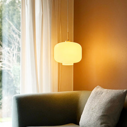 Dyberg Larsen ARP Taklampa Ø30 cm, Opal/Mässing