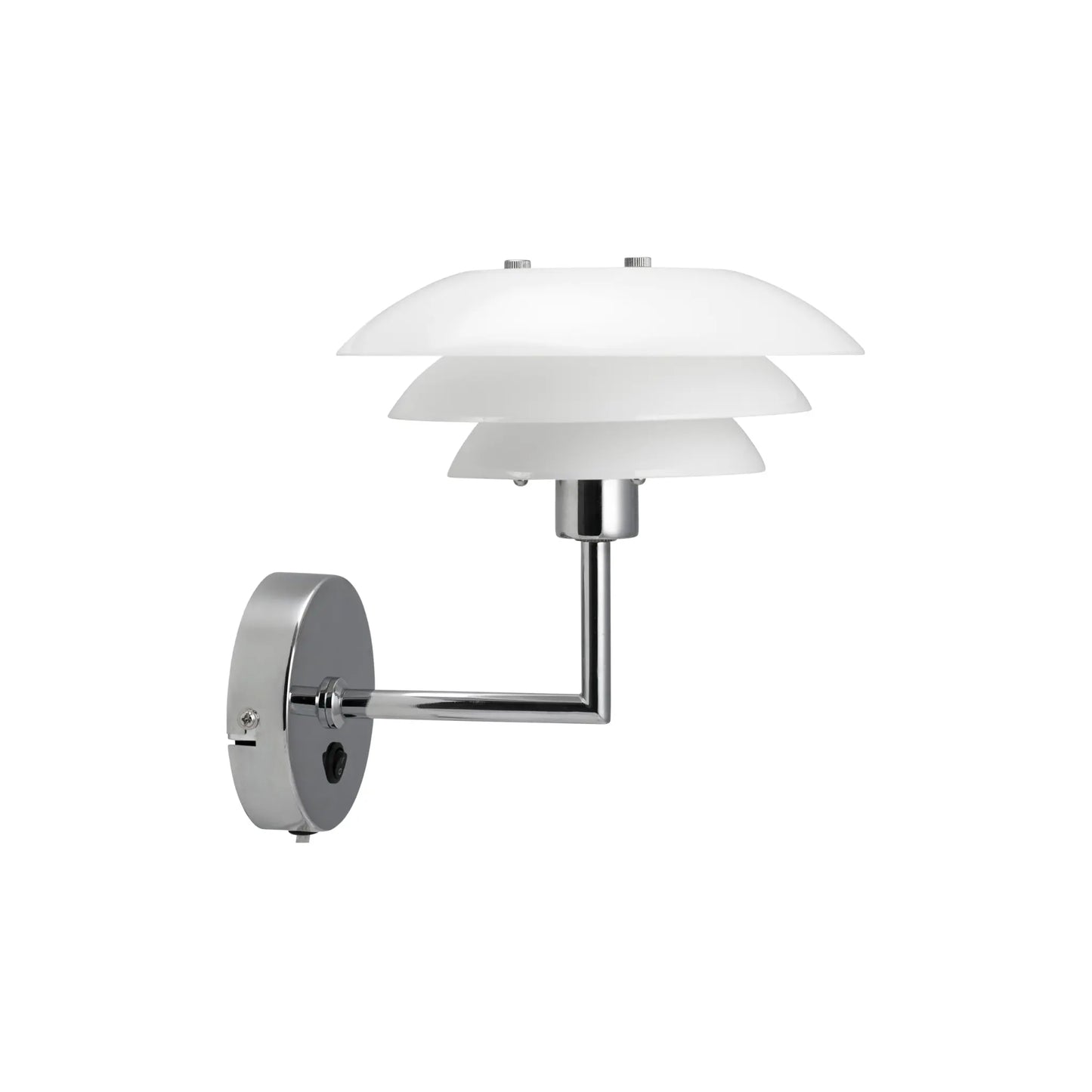 Dyberg Larsen DL20 Vägglampa, Opal/Krom