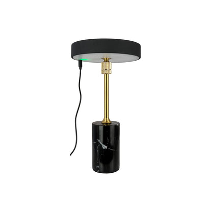 Dyberg Larsen Starlight Bordslampa LED Laddningsbar, Krom/Vit marmor