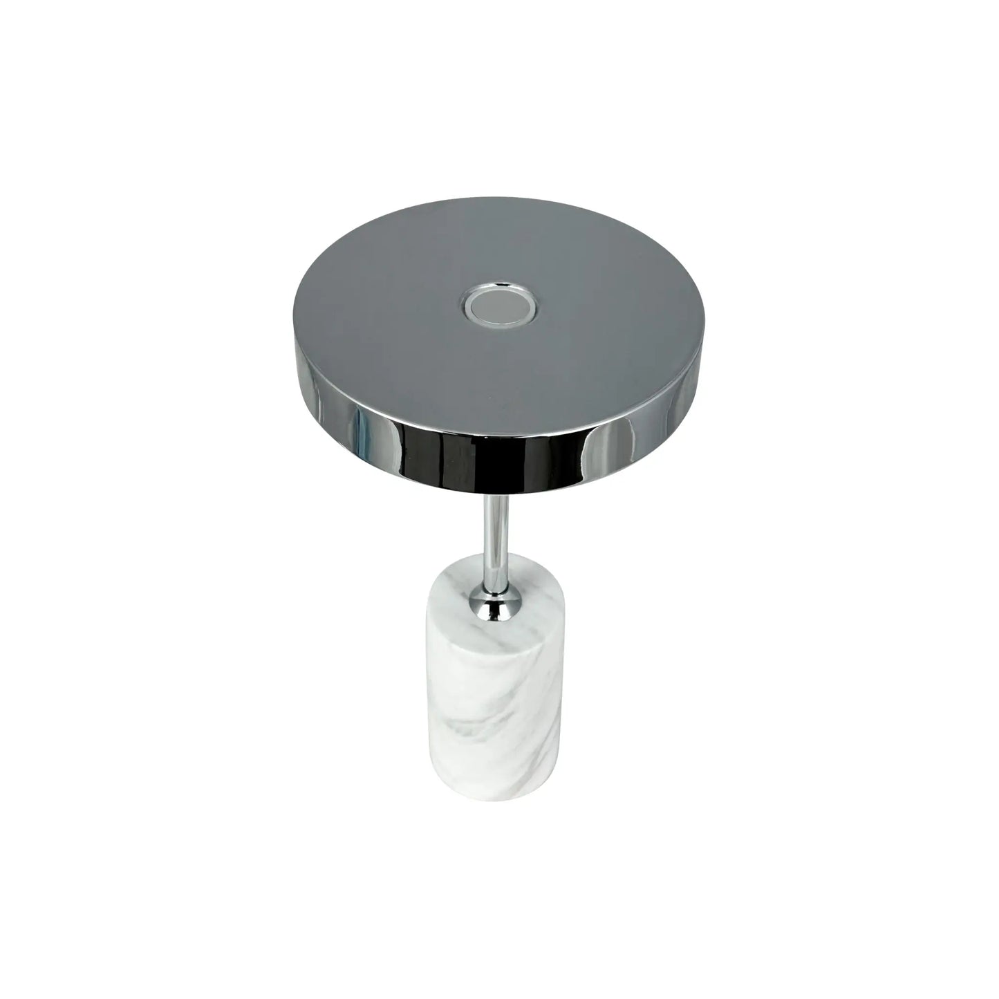 Dyberg Larsen Starlight Bordslampa LED Laddningsbar, Krom/Vit marmor