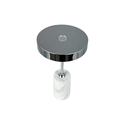 Dyberg Larsen Starlight Bordslampa LED Laddningsbar, Krom/Vit marmor