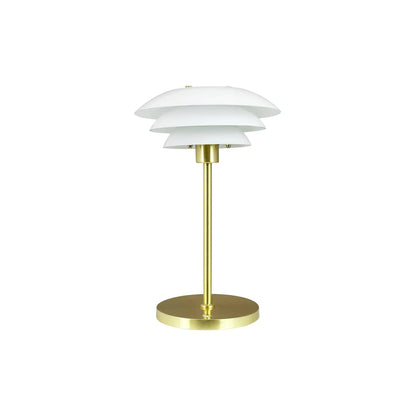 Dyberg Larsen DL20 Bordslampa LED Laddningsbar, Opal/Mässing