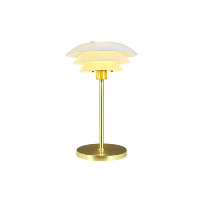 Dyberg Larsen DL20 Bordslampa LED Laddningsbar, Opal/Mässing