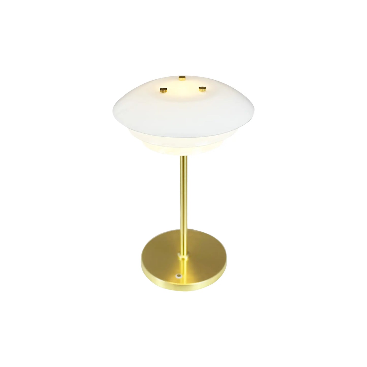 Dyberg Larsen DL20 Bordslampa LED Laddningsbar, Opal/Mässing