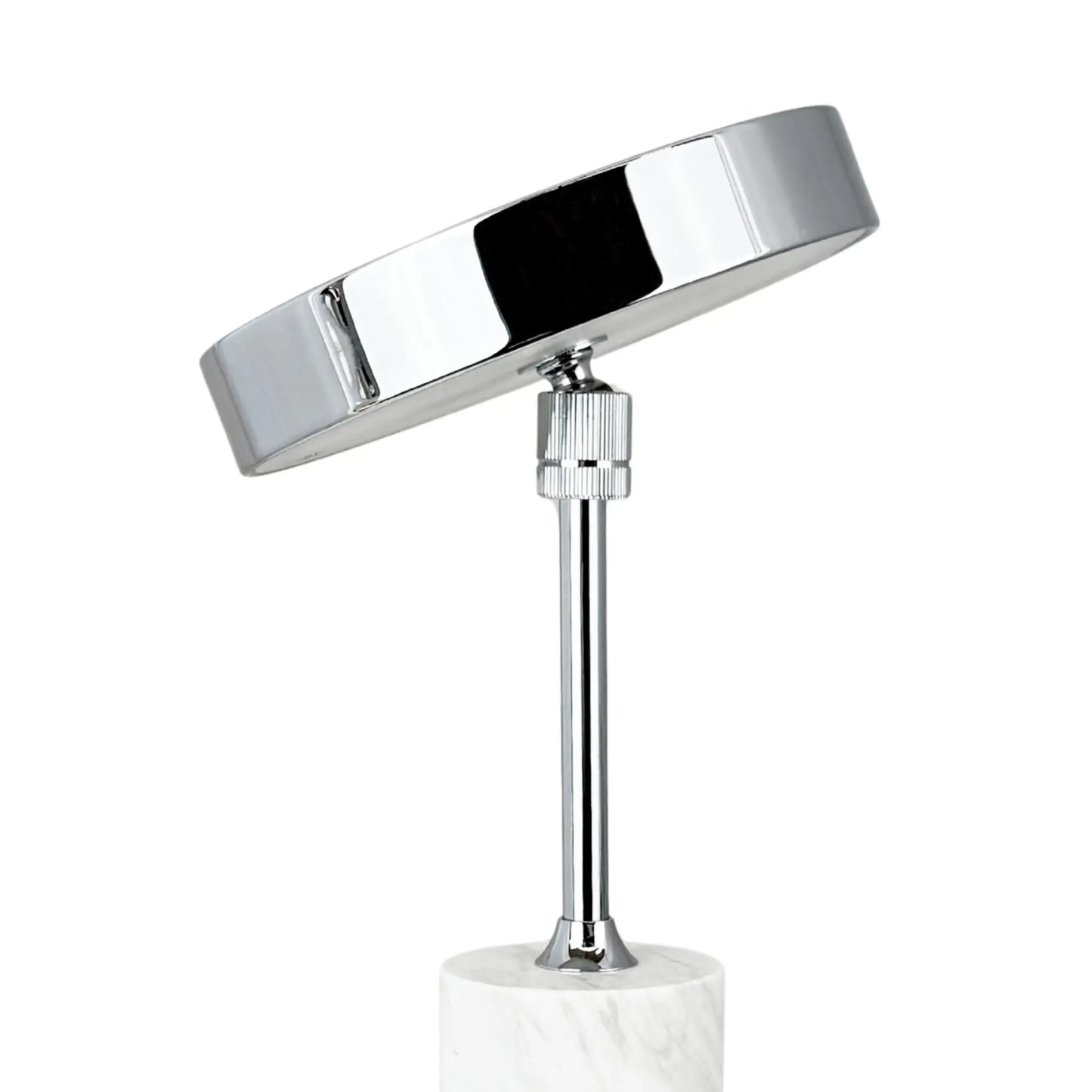 Dyberg Larsen Starlight Bordslampa LED Laddningsbar, Krom/Vit marmor