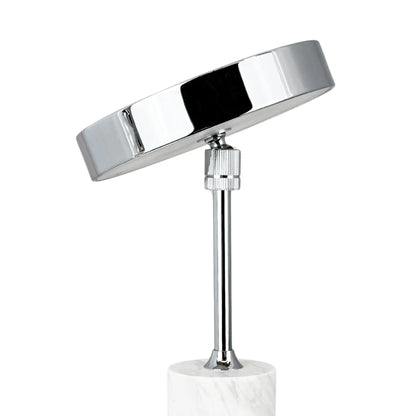 Dyberg Larsen Starlight Bordslampa LED Laddningsbar, Krom/Vit marmor