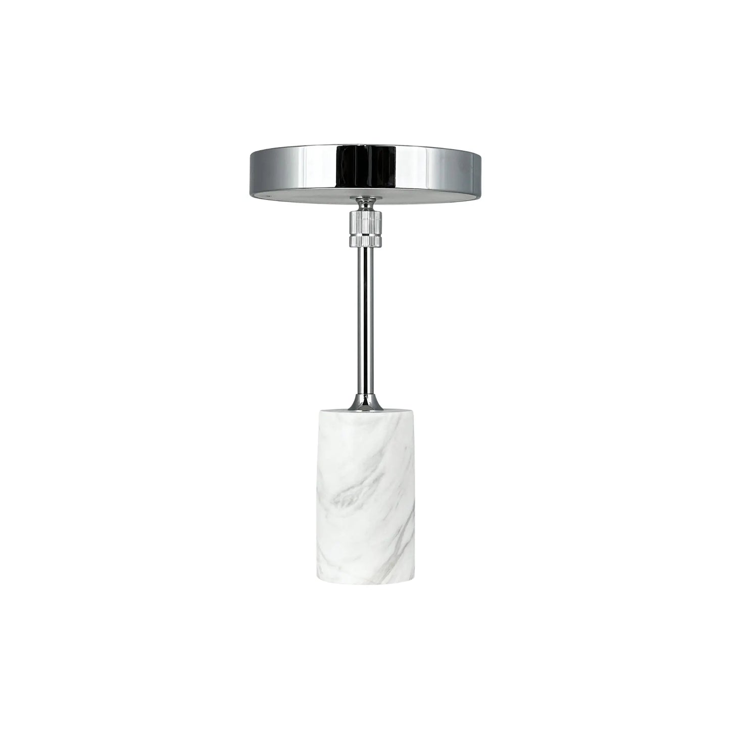Dyberg Larsen Starlight Bordslampa LED Laddningsbar, Krom/Vit marmor
