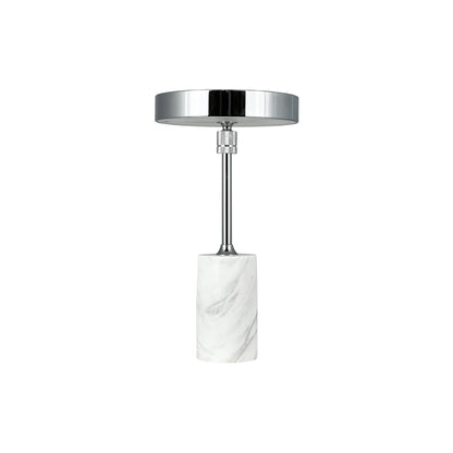 Dyberg Larsen Starlight Bordslampa LED Laddningsbar, Krom/Vit marmor