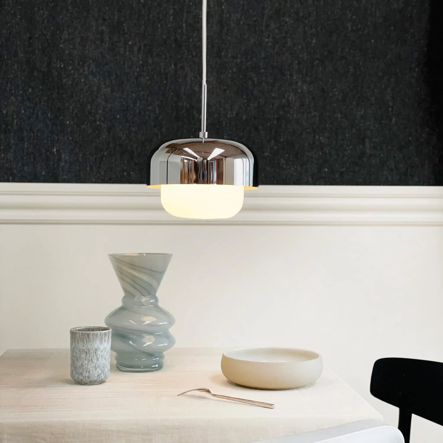 Dyberg Larsen Haipot Taklampa Ø23 cm, Krom