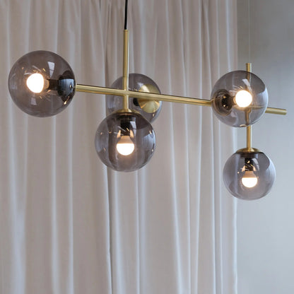 Dyberg Larsen Como Taklampa, Rökfärgad/Mässing