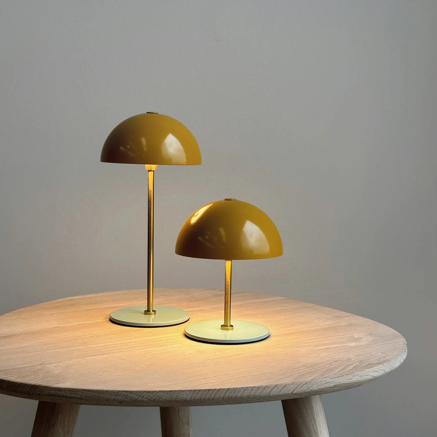 Dyberg Larsen Along Bordslampa 2-pack, Curry/Mässing/Blå