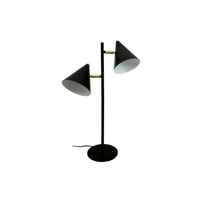 Dyberg Larsen Rouen Bordslampa med 2 skärmar, Svart