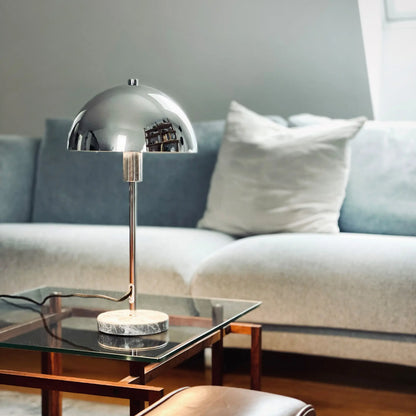Dyberg Larsen Stockholm Bordslampa Ø20 cm, Krom/Marmor