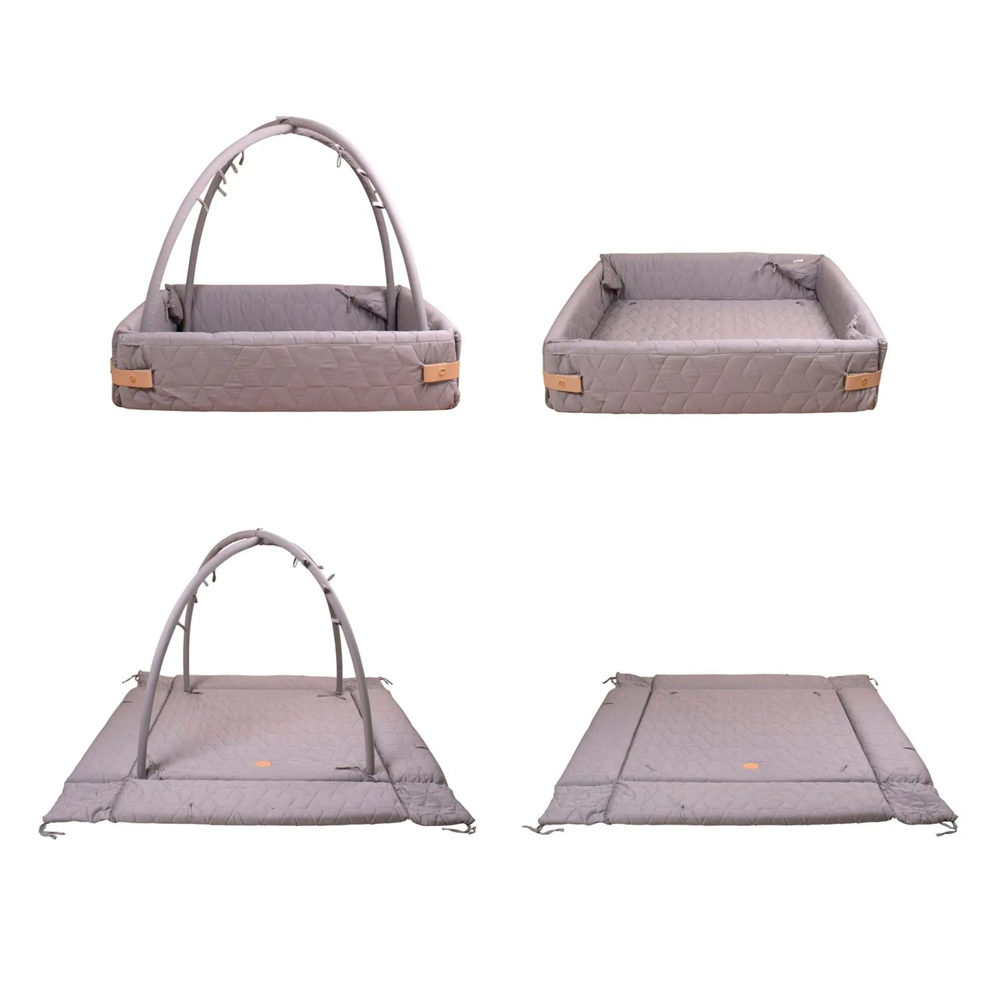 Filibabba Aktivitetsnest Mjuk Quilt, Dark Grey