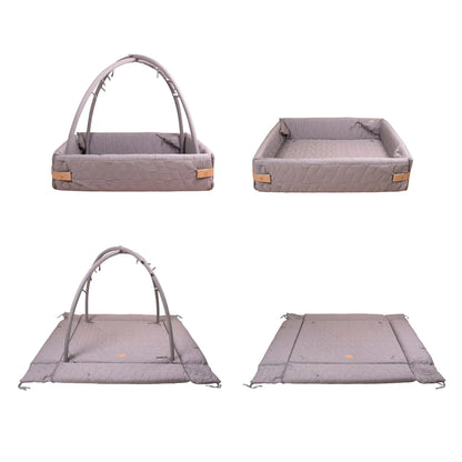 Filibabba Aktivitetsnest Mjuk Quilt, Dark Grey