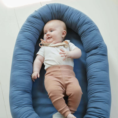 Filibabba Babynest Kapok, Blå