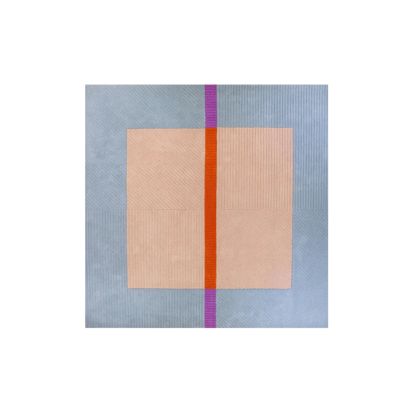 Finarte Akaatti Matta 240x240 cm, Beige/Blå