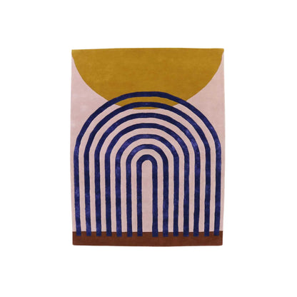 Finarte Atrium Matta 140x200 cm, Rosa/Guld
