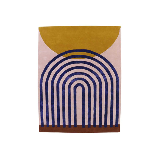 Finarte Atrium Matta 200x300 cm, Rosa/Guld