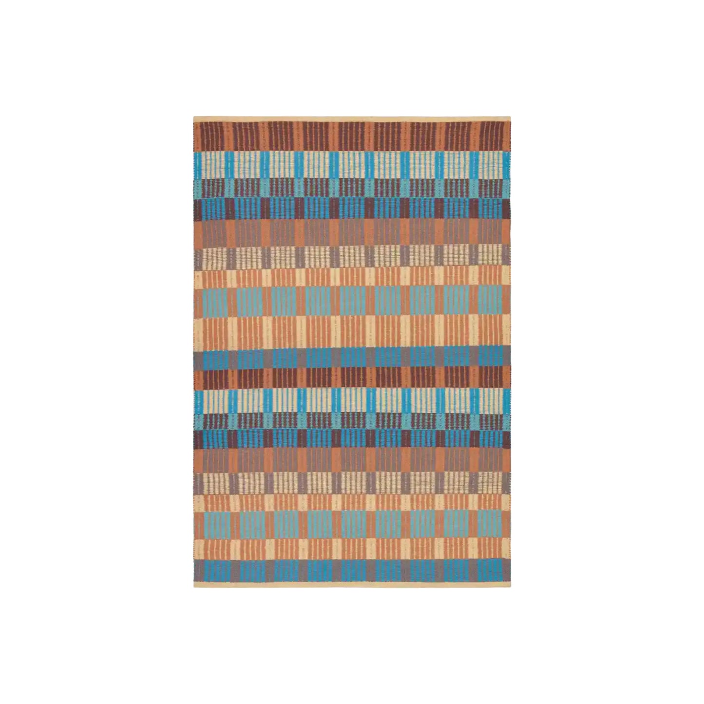 Finarte Orion Matta 170x240 cm, Brun/Beige/Turkos