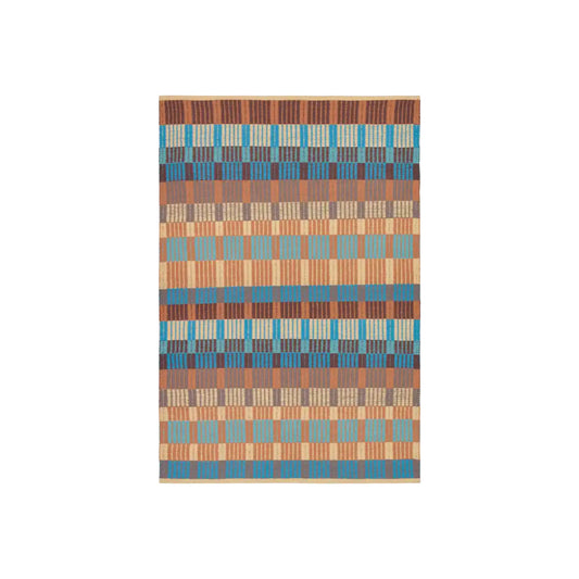 Finarte Orion Matta 170x240 cm, Brun/Beige/Turkos