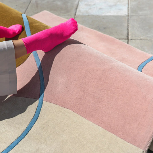 Finarte Ruukku Matta 200x300 cm, Rosa/Beige