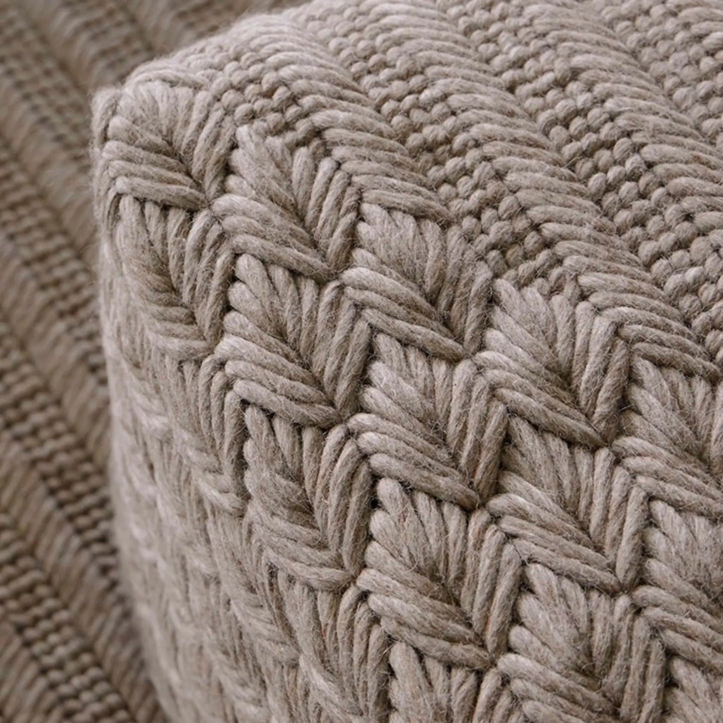 GAN Chaddar Puff 61x61x37h cm, Camel