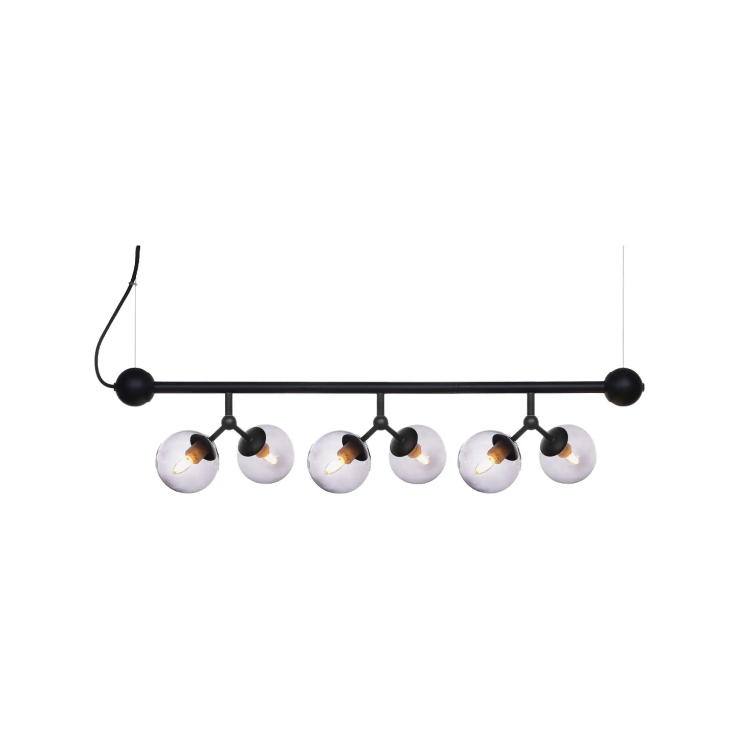 Halo Design Atom Taklampa, Smoke/Svart