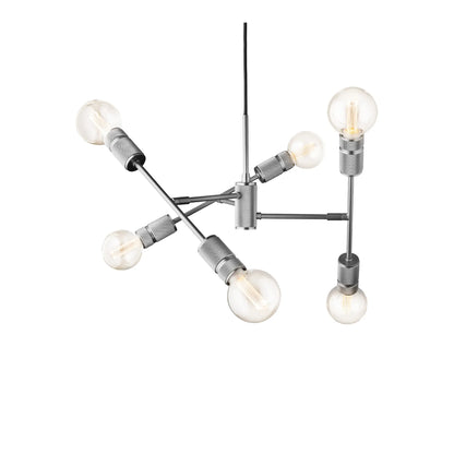 Halo Design Halo Mini Taklampa 6 Ljuskällor Ø53 cm, Gun Black