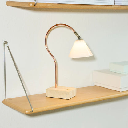 Halo Design Question Portabel Bordslampa, Koppar Antikmässing Opalglas