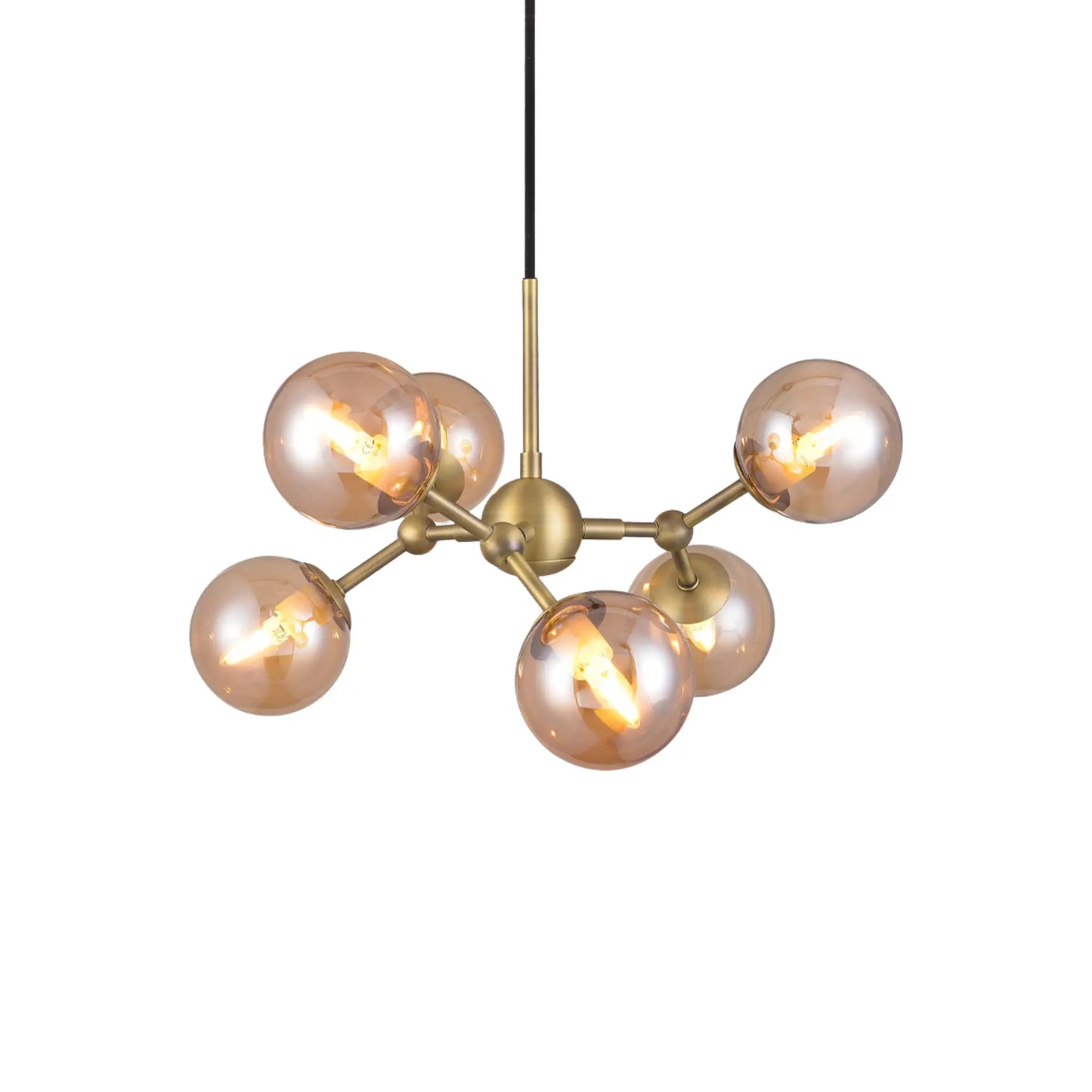 Halo Design Atom Ljuskrona Ø45 cm, Amber/Antique