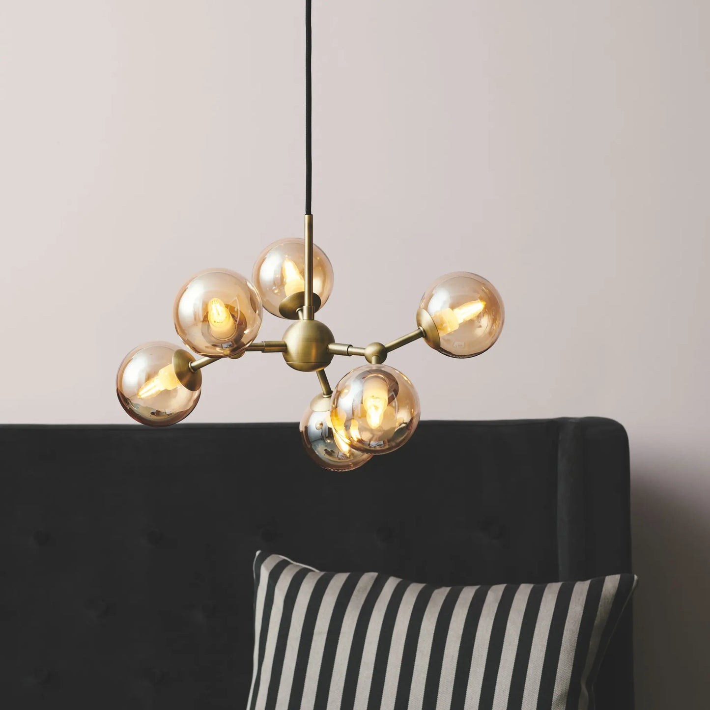 Halo Design Atom Ljuskrona Ø45 cm, Amber/Antique