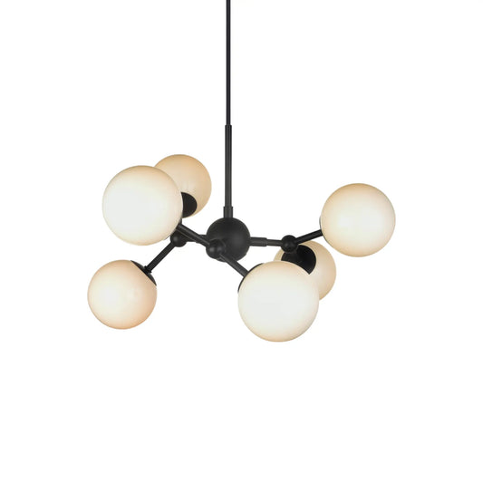 Halo Design Atom Ljuskrona Ø45 cm, Opal/Svart