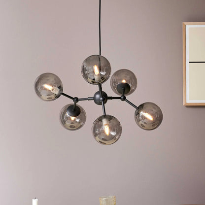 Halo Design Atom Ljuskrona Ø57 cm, Smoke/Svart