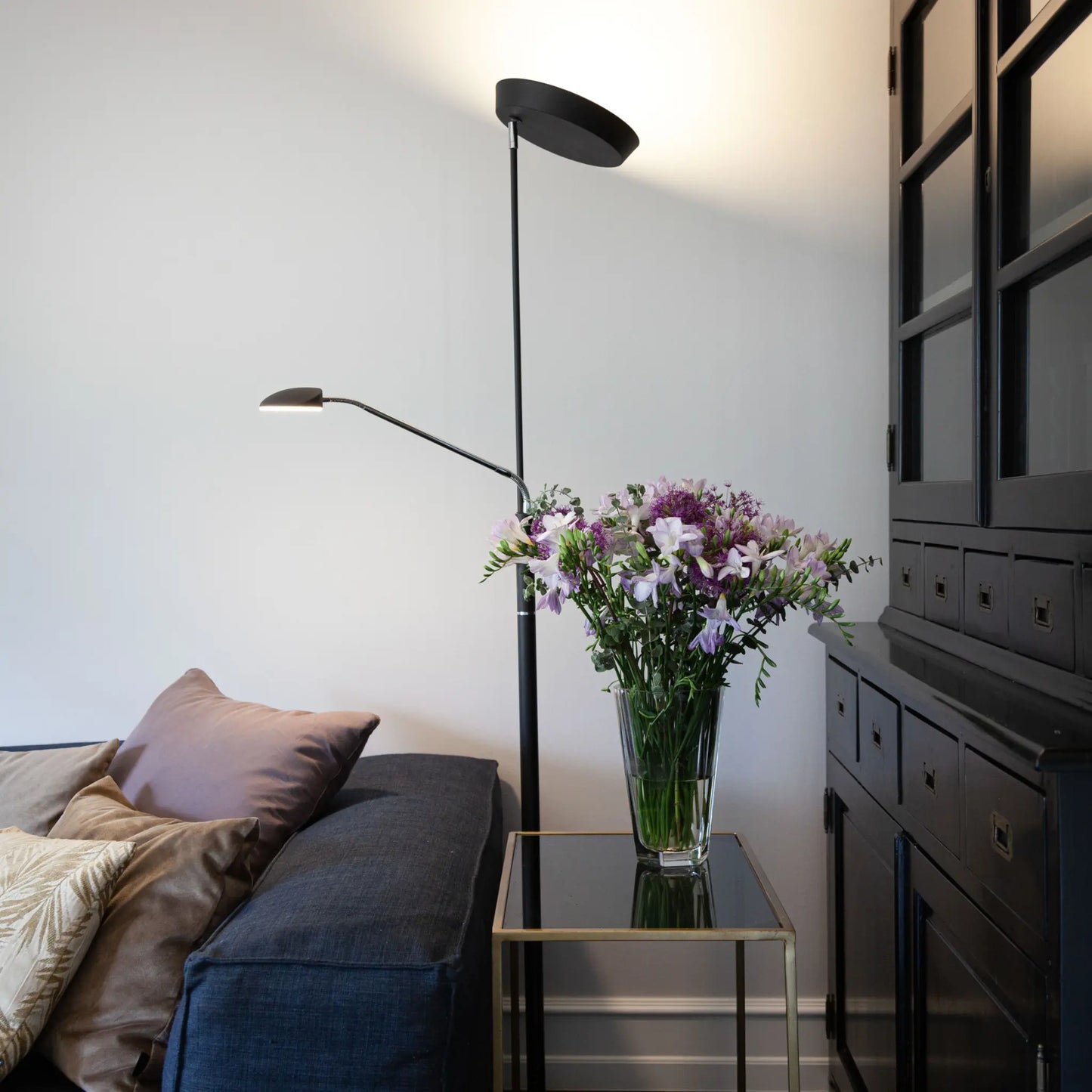 Halo Design Vegas Golvlampa Kombinerad, Svart/Chrom