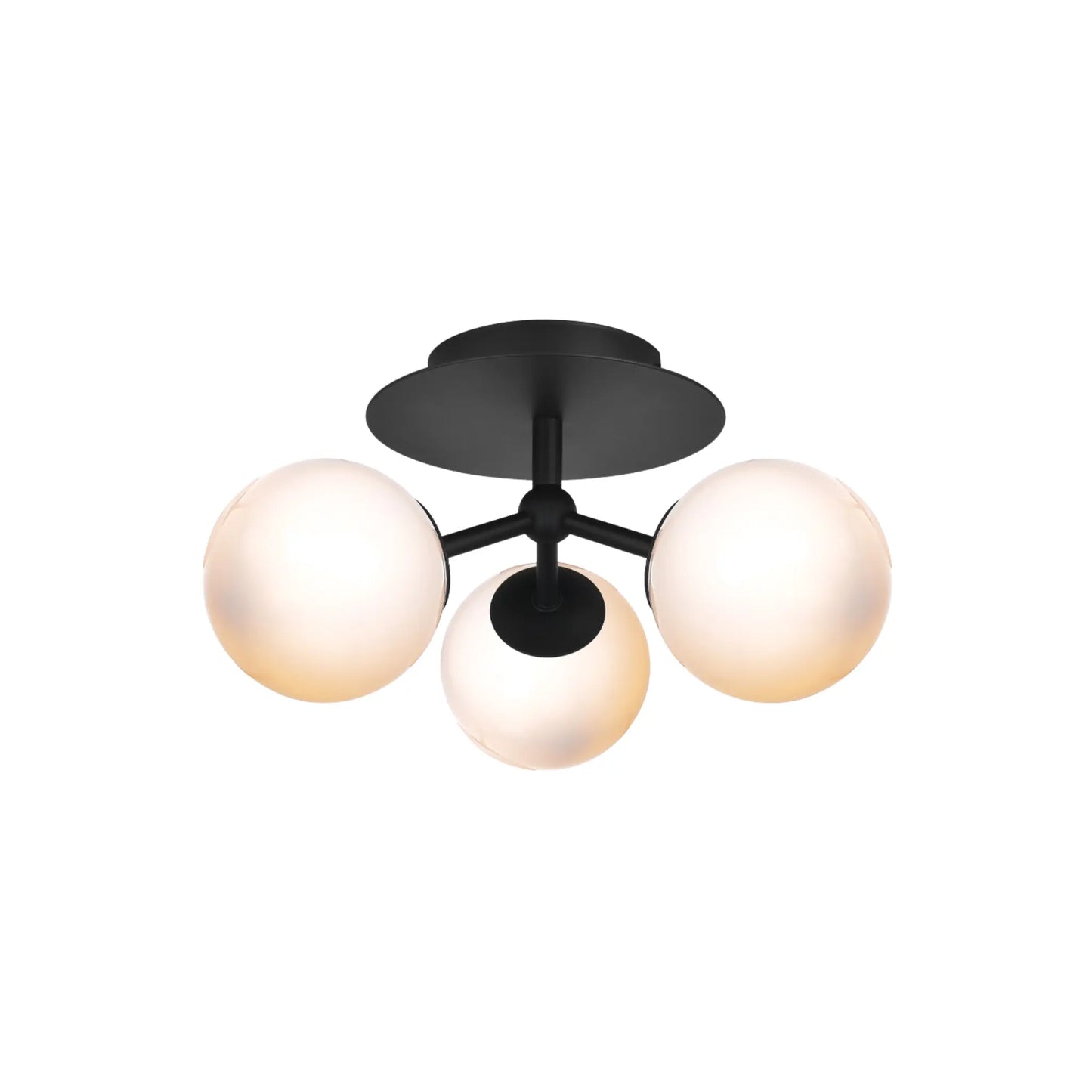 Halo Design Atom Taklampa Trio, Opal/Svart