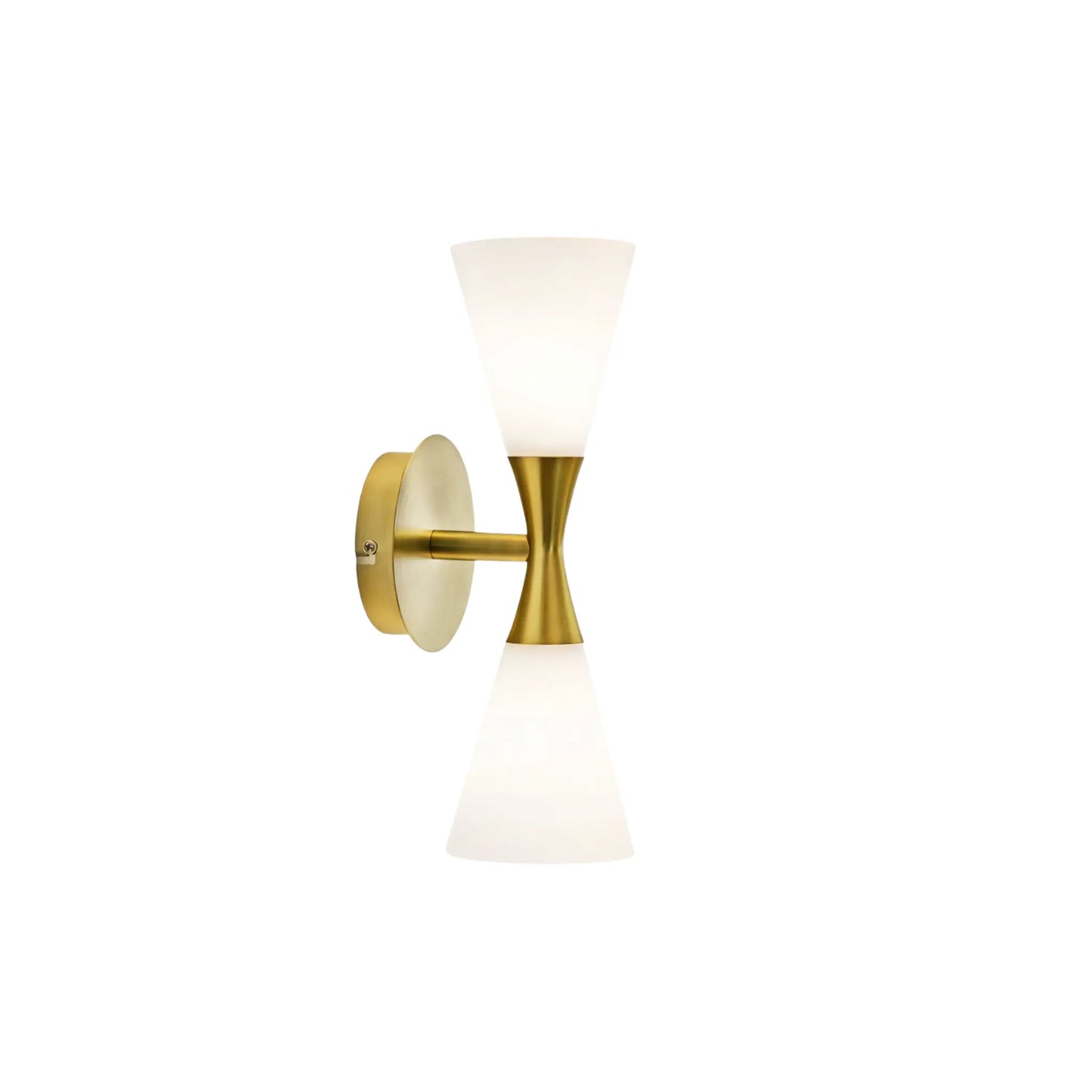 Herstal Harlekin Vägglampa Duo, Mässing/Opal glas