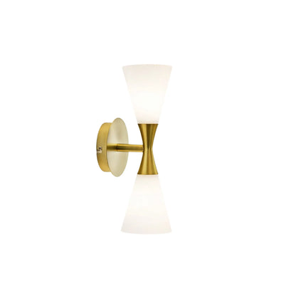 Herstal Harlekin Vägglampa Duo, Mässing/Opal glas
