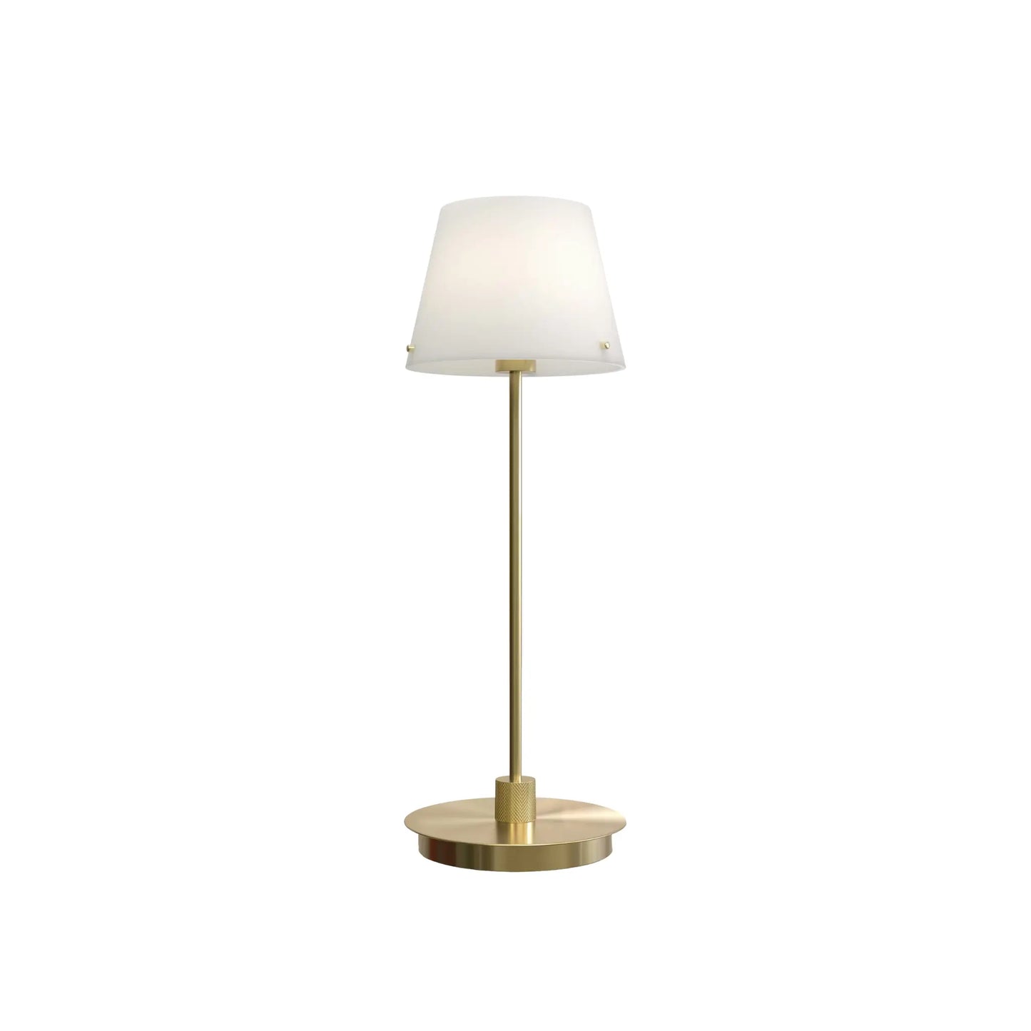Herstal Gil il Grande Bordslampa, Satin brass/Opal glas