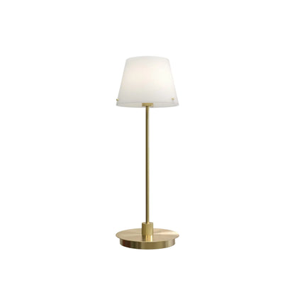 Herstal Gil il Grande Bordslampa, Satin brass/Opal glas