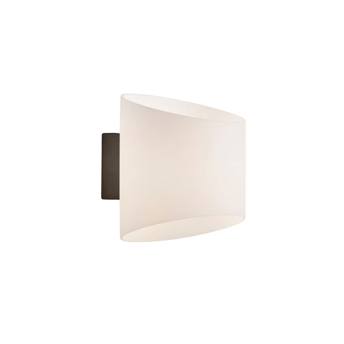 Herstal Evoke Vägglampa Oval, Antracit/Opal glas